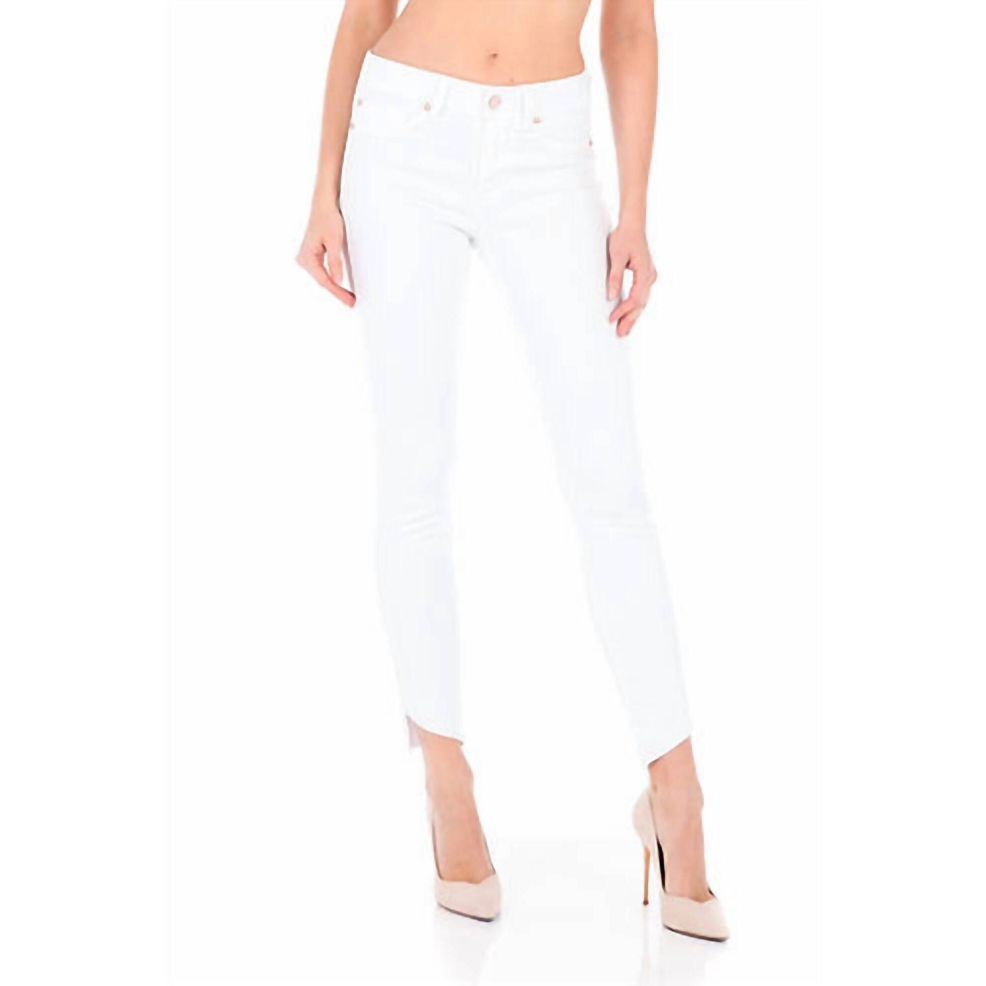 New Fidelity Women's Sola Ankle Jeans In White Riot